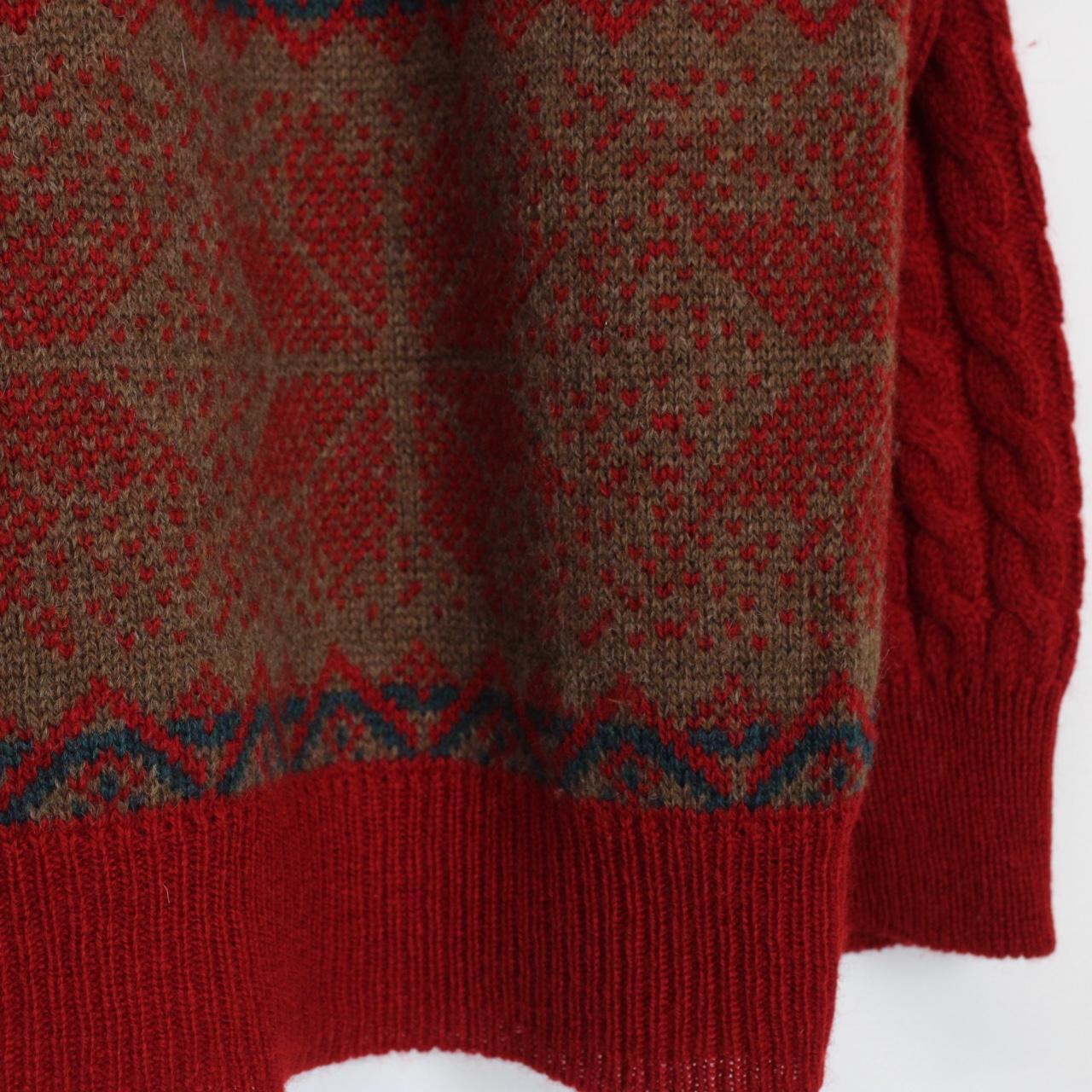 Vintage 90s Valentino Red Wool Knit Jumper