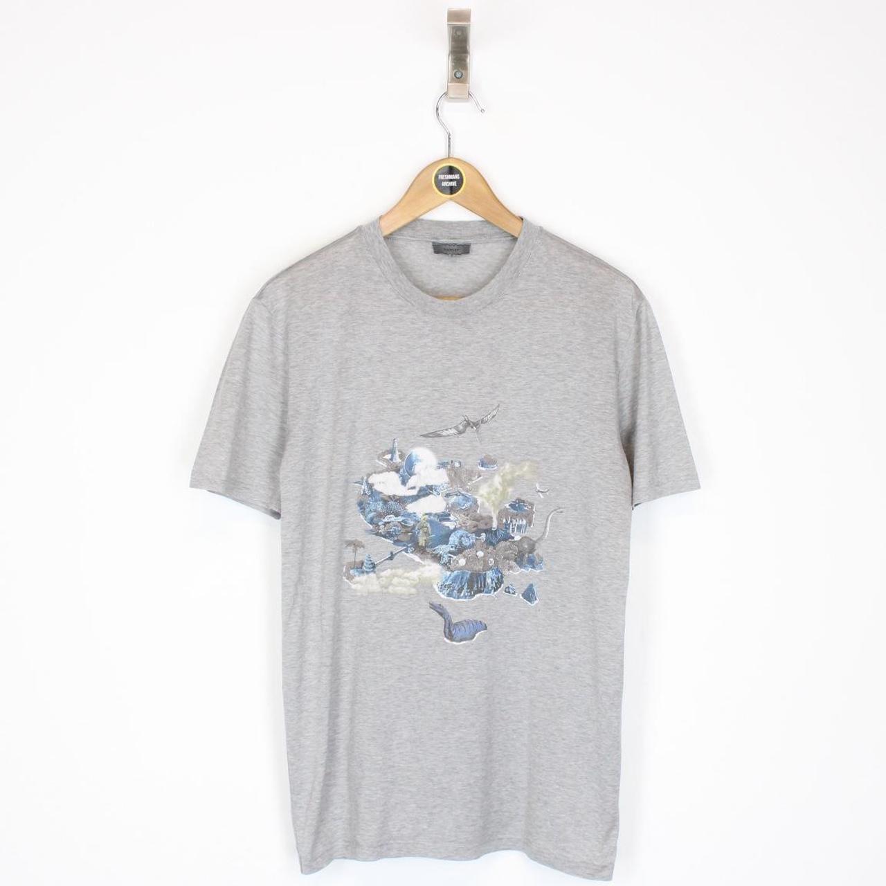 Lanvin Grey and Multicoloured The Island Print Short Sleeve T-Shirt