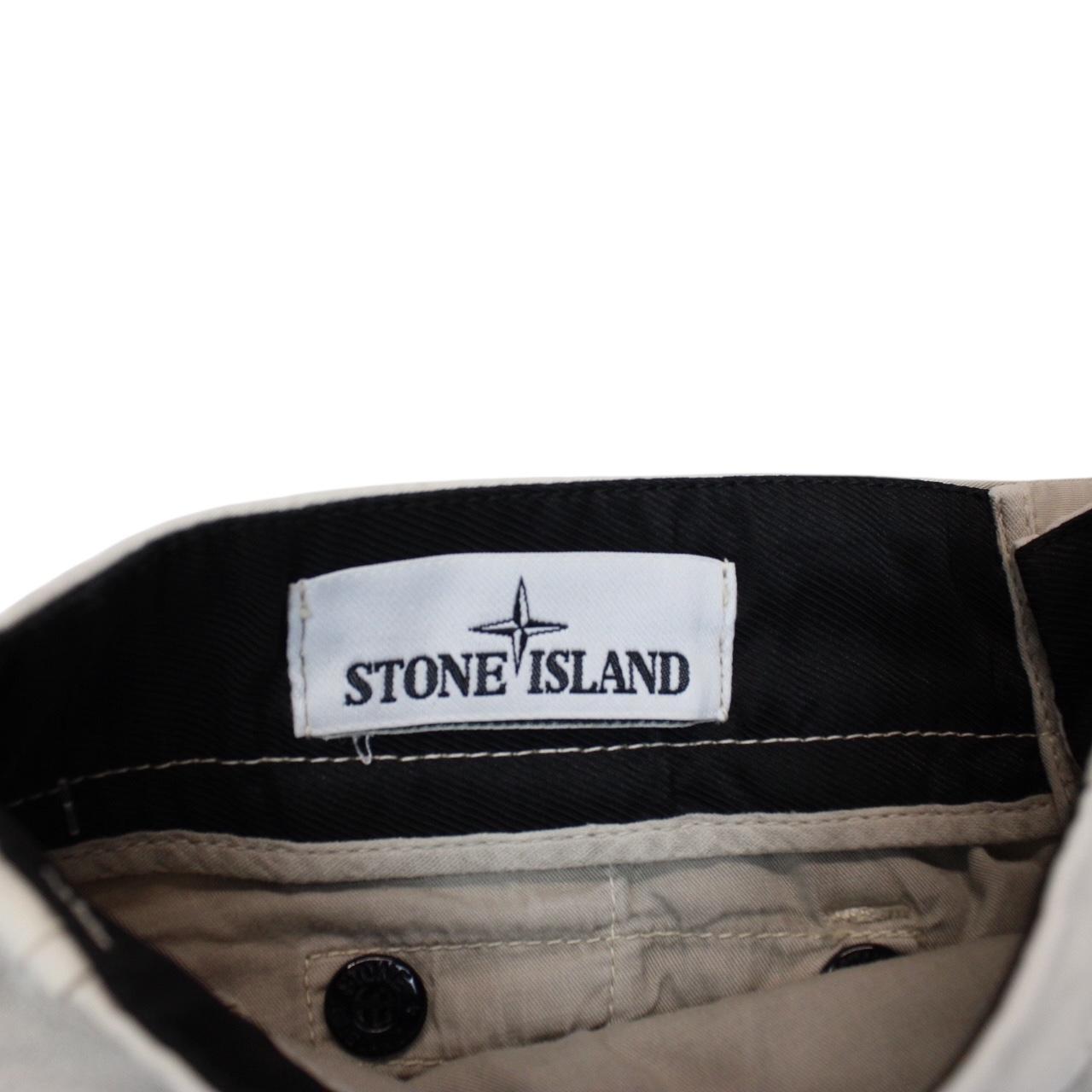Stone Island SS 2018 Beige Bermuda Cotton Cargo Shorts