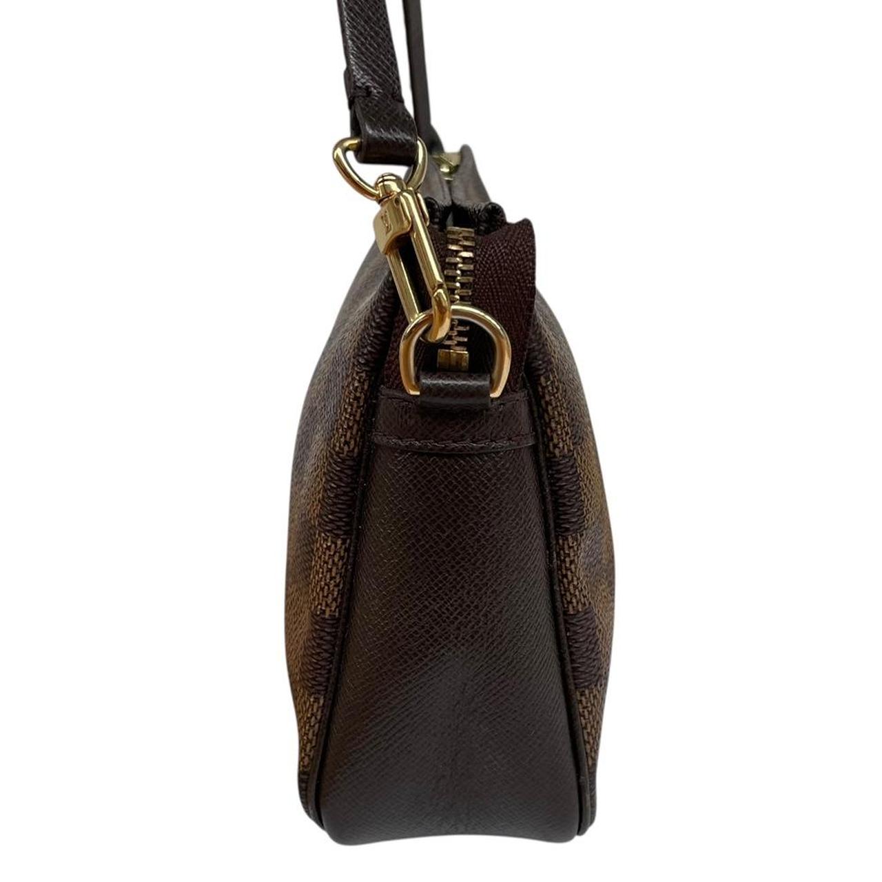 Vintage Louis Vuitton 2001 Brown and Tan Damier Ebene Trousse Pochette Bag