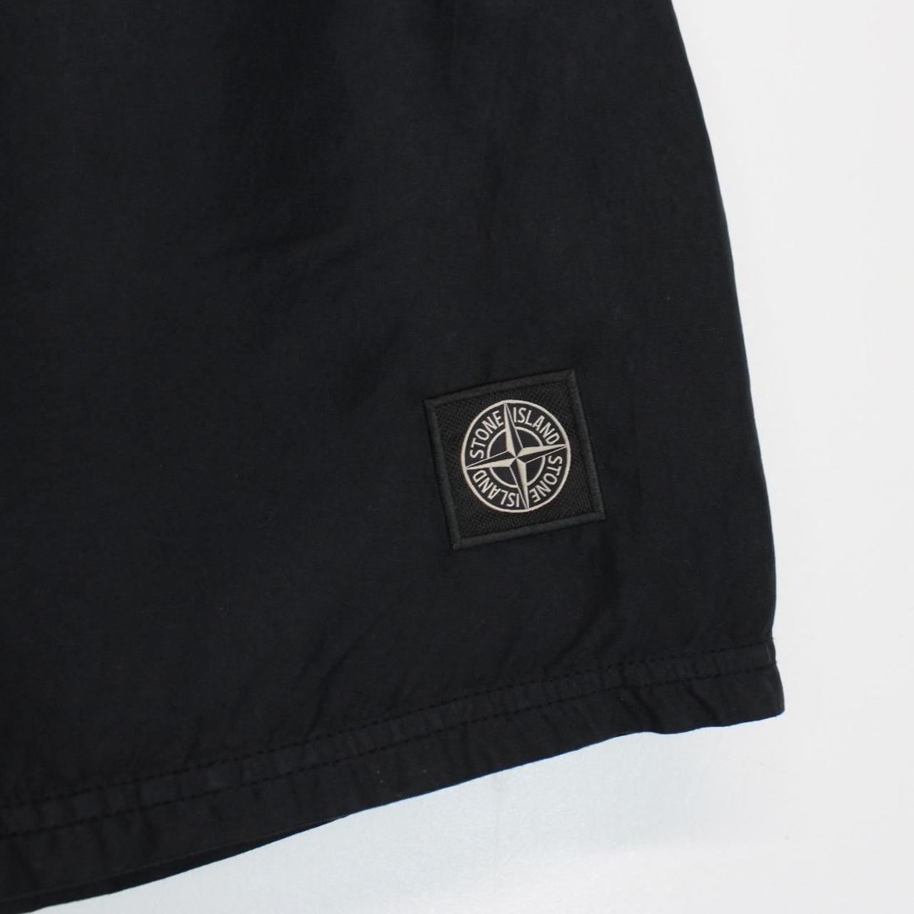 Stone Island SS 2022 Navy Blue Brushed Nylon Swim Shorts