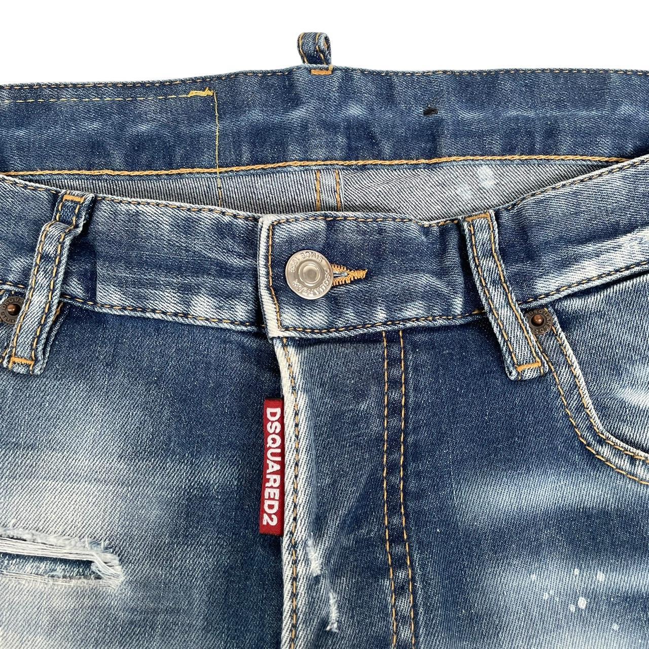 Dsquared2 Blue Wash Distressed Skater Slim Fit Jeans