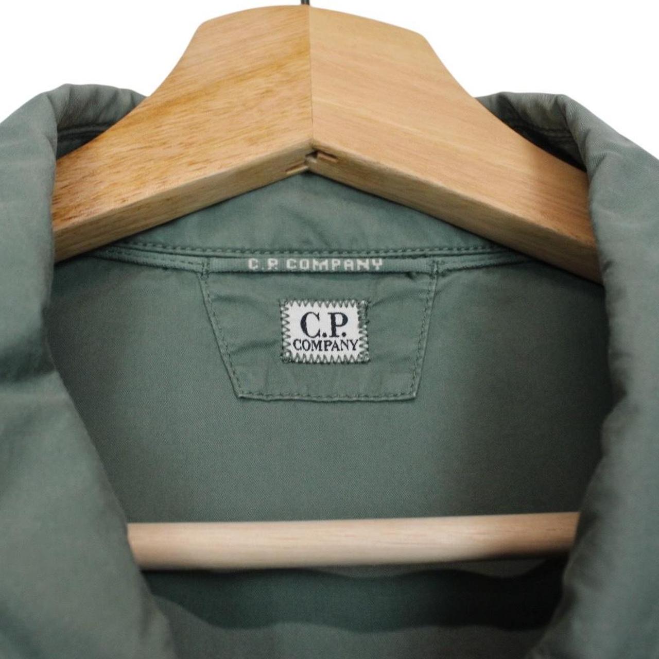 CP Company Green Full Zip Cotton Lens Overshirt Jacket