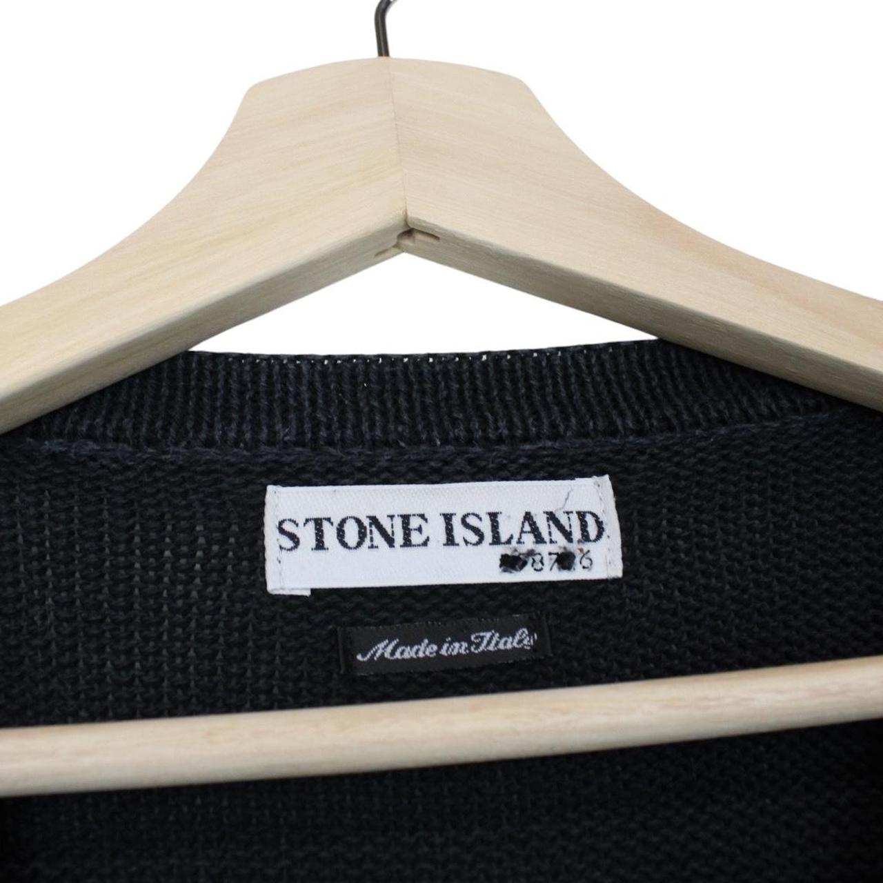 Vintage Stone Island Navy Blue Cotton Knit Jumper