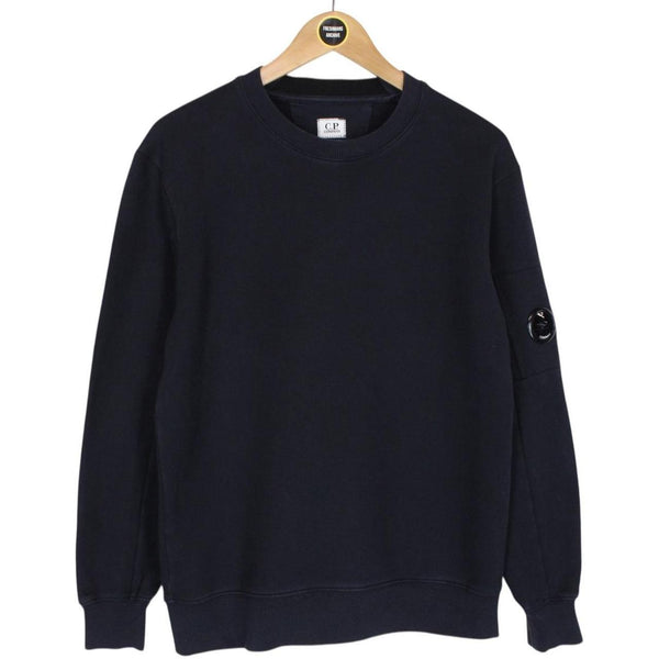 CP Company Navy Blue Goggle Lens Cotton Sweatshirt Jumper