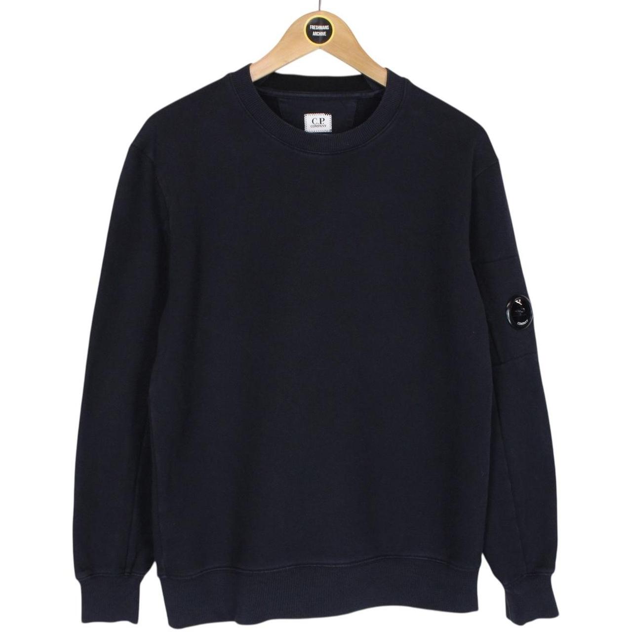 CP Company Navy Blue Goggle Lens Cotton Sweatshirt Jumper