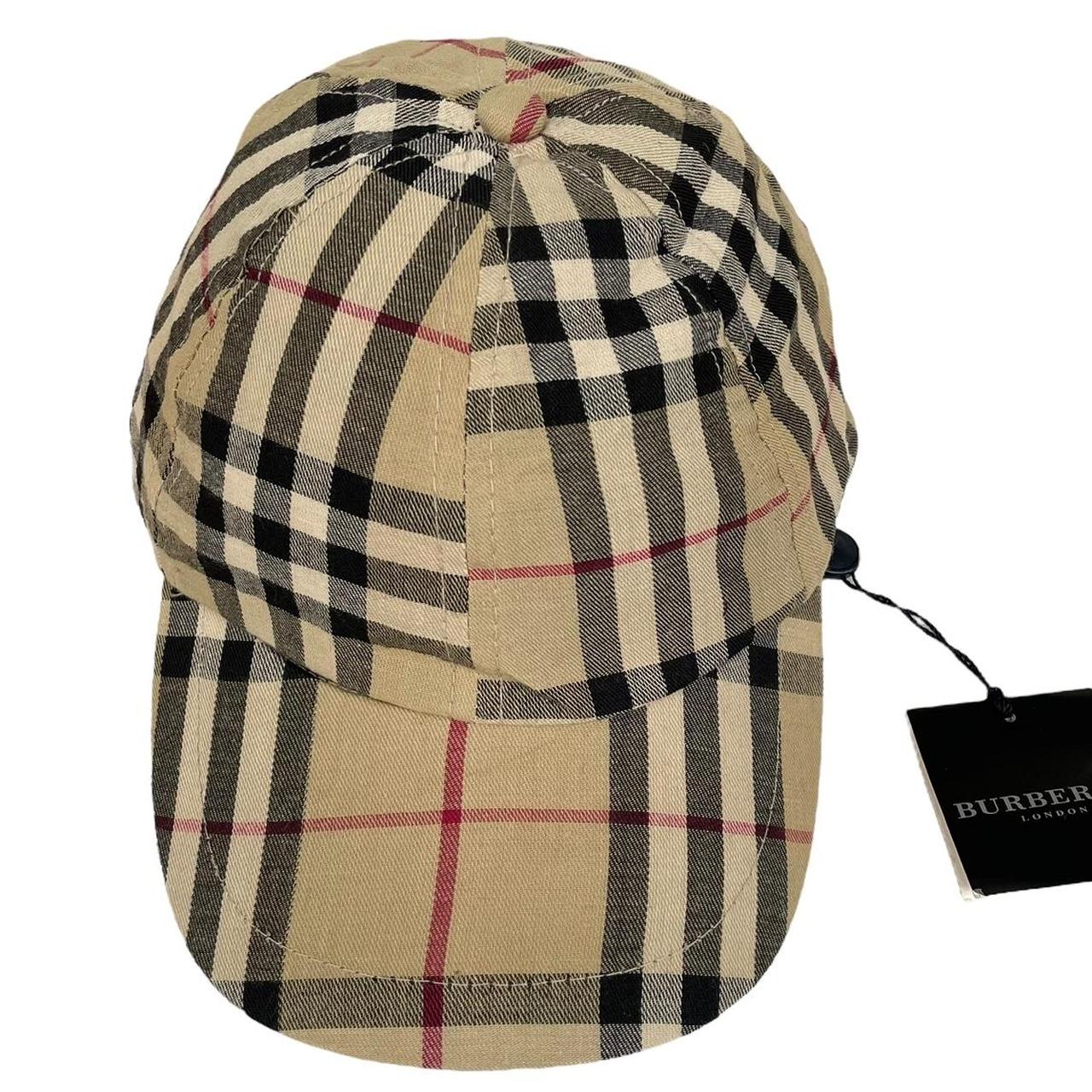 Vintage Burberry London Beige Nova Check Baseball Cap