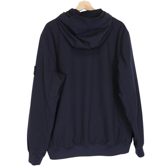 Stone Island SS 2022 Navy Blue Light Soft Shell-R Full Zip Jacket