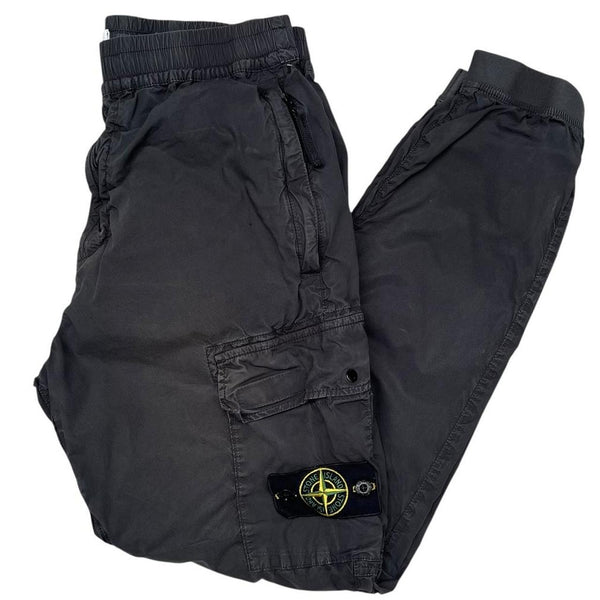 Stone Island SS 2021 Black RE-T Fit Cargo Trousers