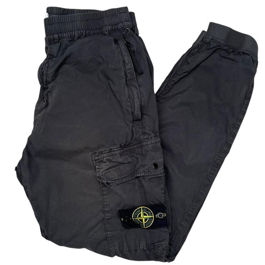 Stone Island SS 2021 Black RE-T Fit Cargo Trousers