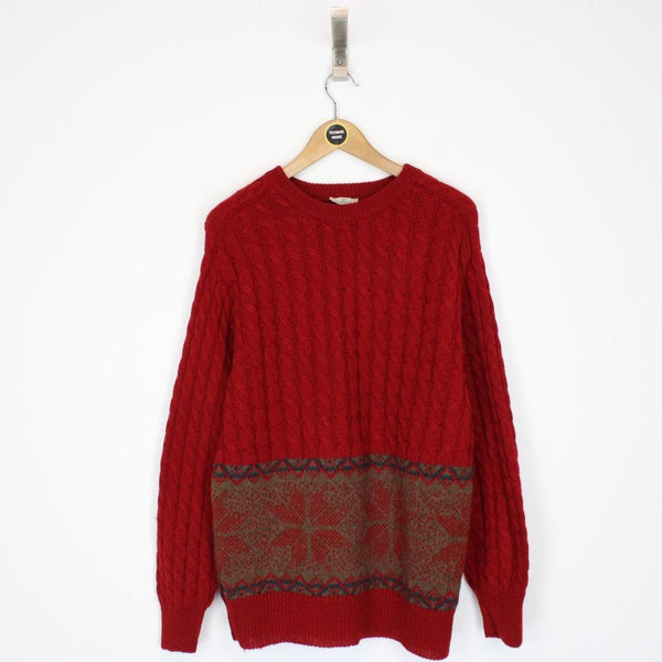 Vintage 90s Valentino Red Wool Knit Jumper