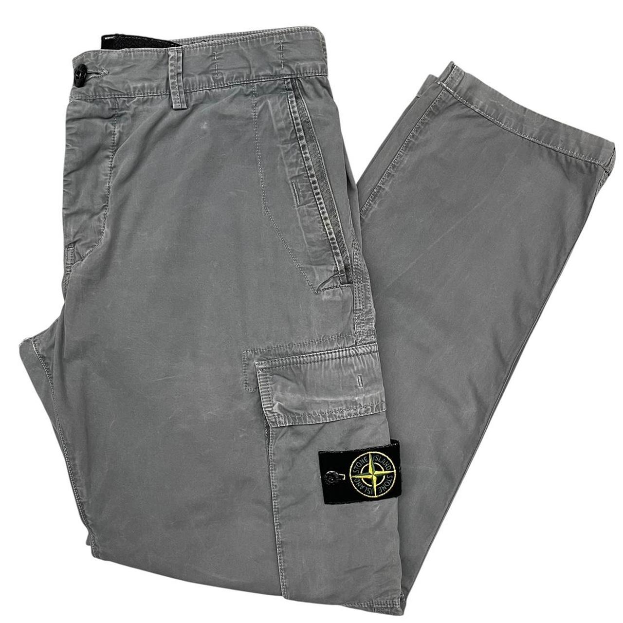 Stone Island Grey Slim Fit Cargo Trousers