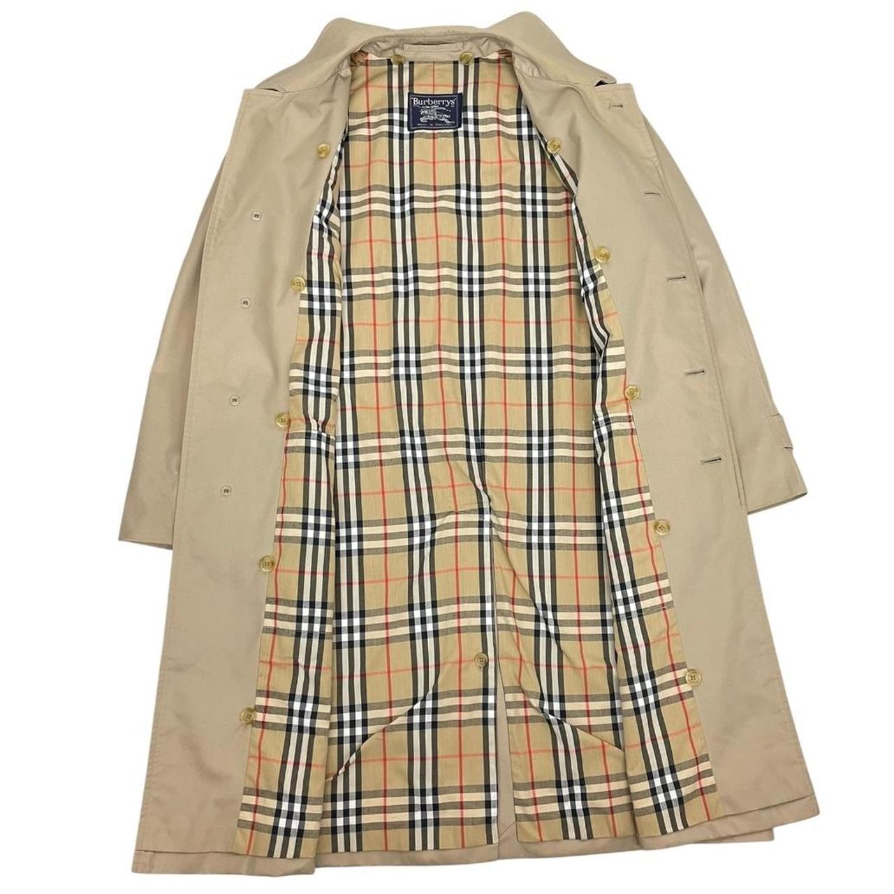 Vintage 90s Burberry Tan Brown Single Breasted Trench Coat