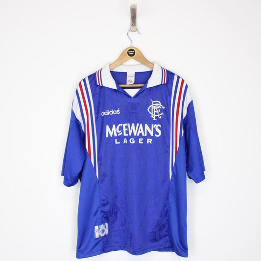 Vintage Adidas Rangers 1996/97 Blue Home Football Shirt