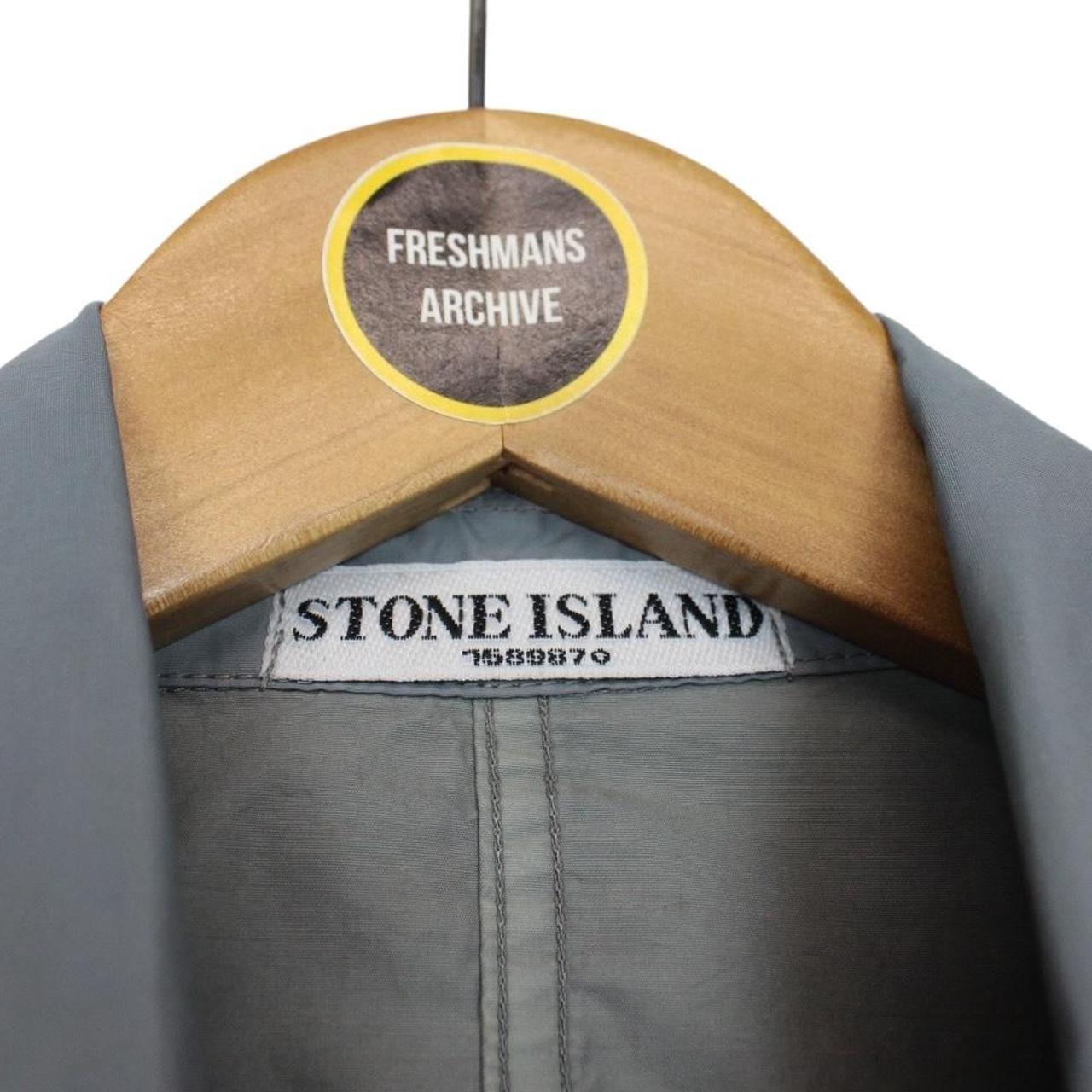 Vintage Stone Island SS 2009 Grey Full Zip Nylon/Cotton Spalmultra Overshirt