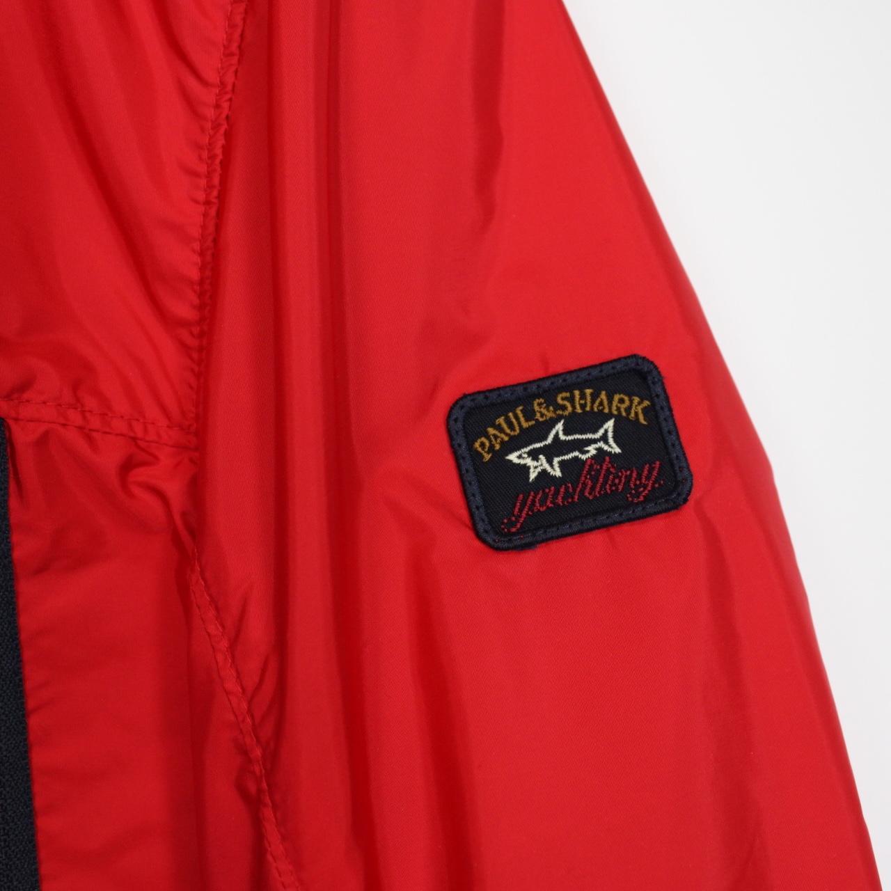 Paul & Shark Red and Black Full Zip Windbreaker Jacket