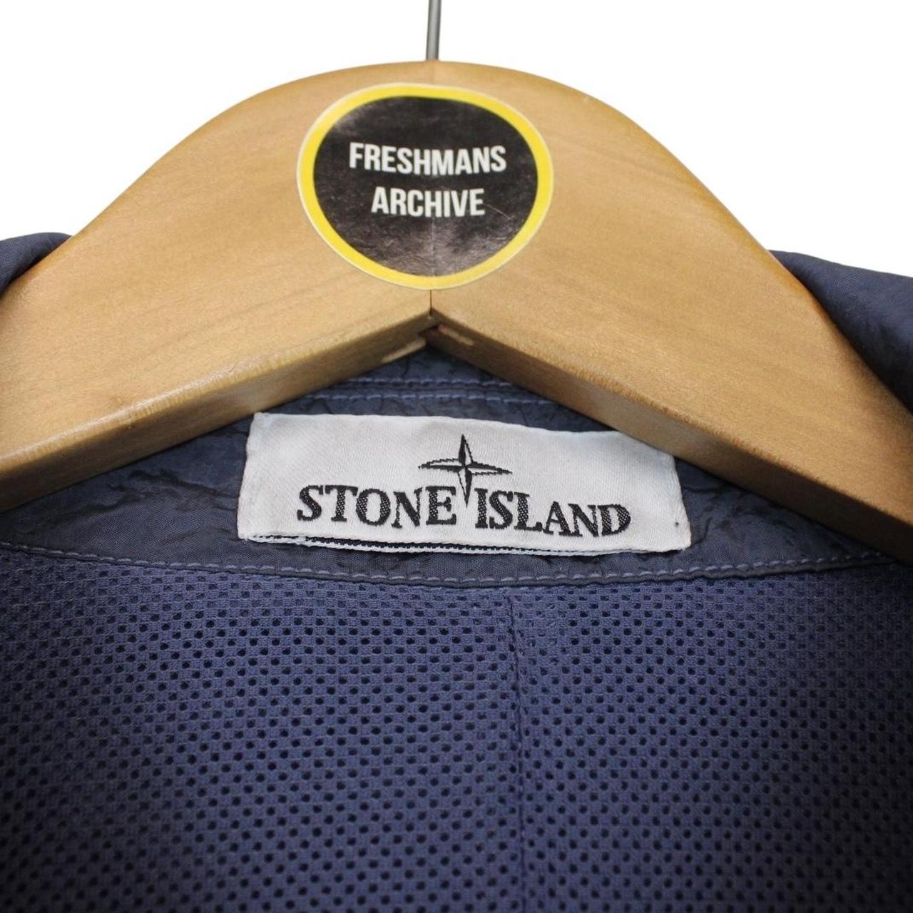 Stone Island AW 2024 Blue Full Zip Econyl Nylon Metal Overshirt Jacket