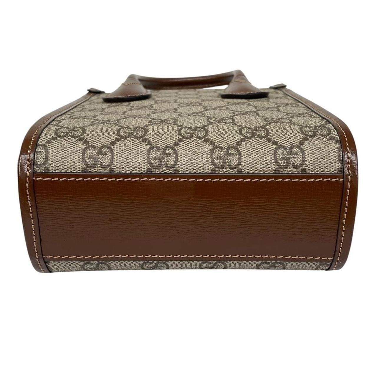 Gucci Brown GG Supreme Monogram Canvas Mini Tote Bag