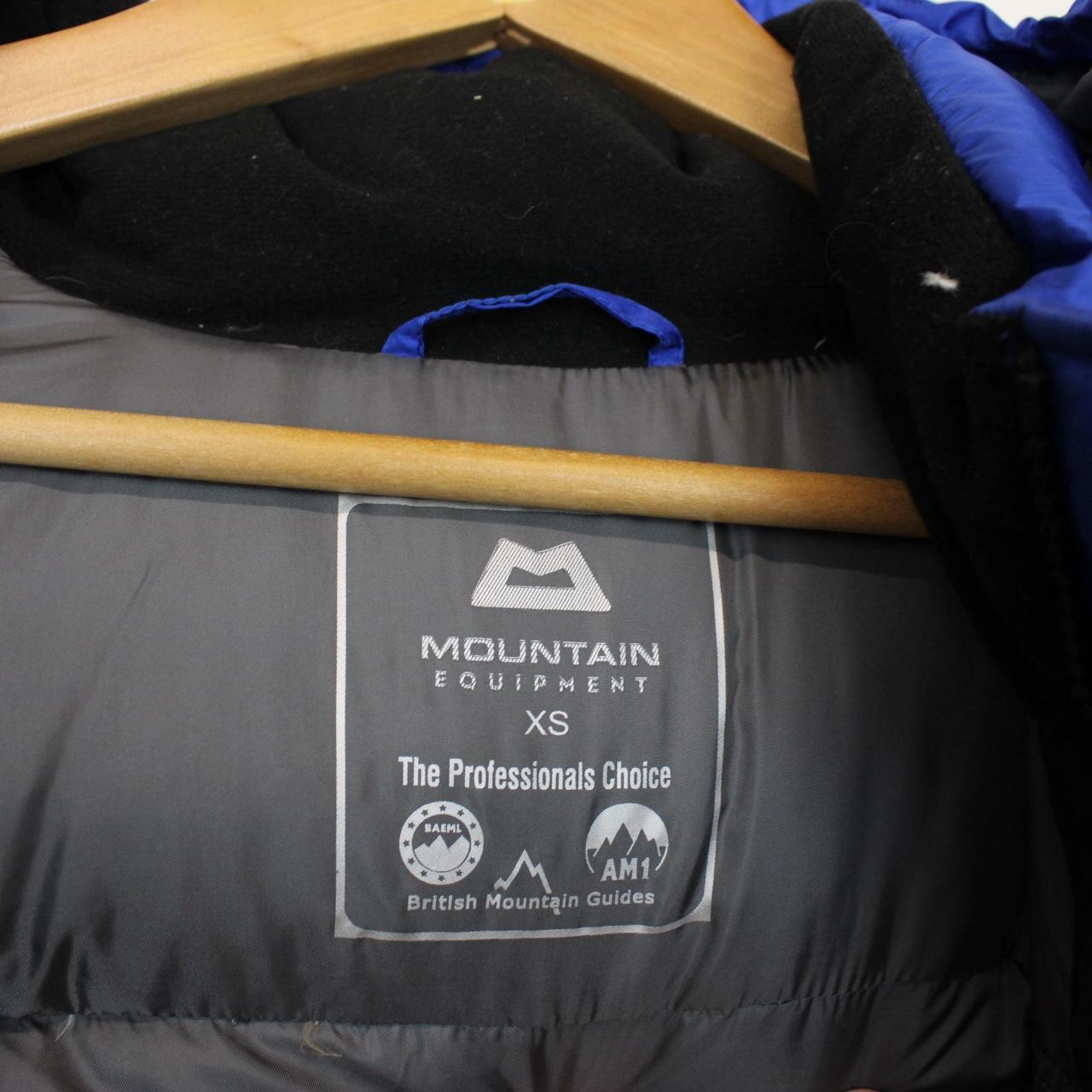 Mountain Equipment Blue and Black Full Zip Nylon Down Puffer Jacket