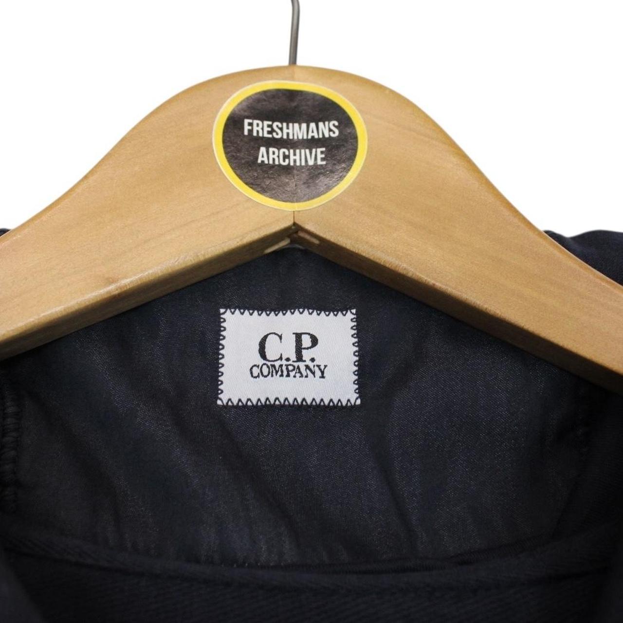 CP Company Navy Blue Cotton Lens Hoodie Jumper