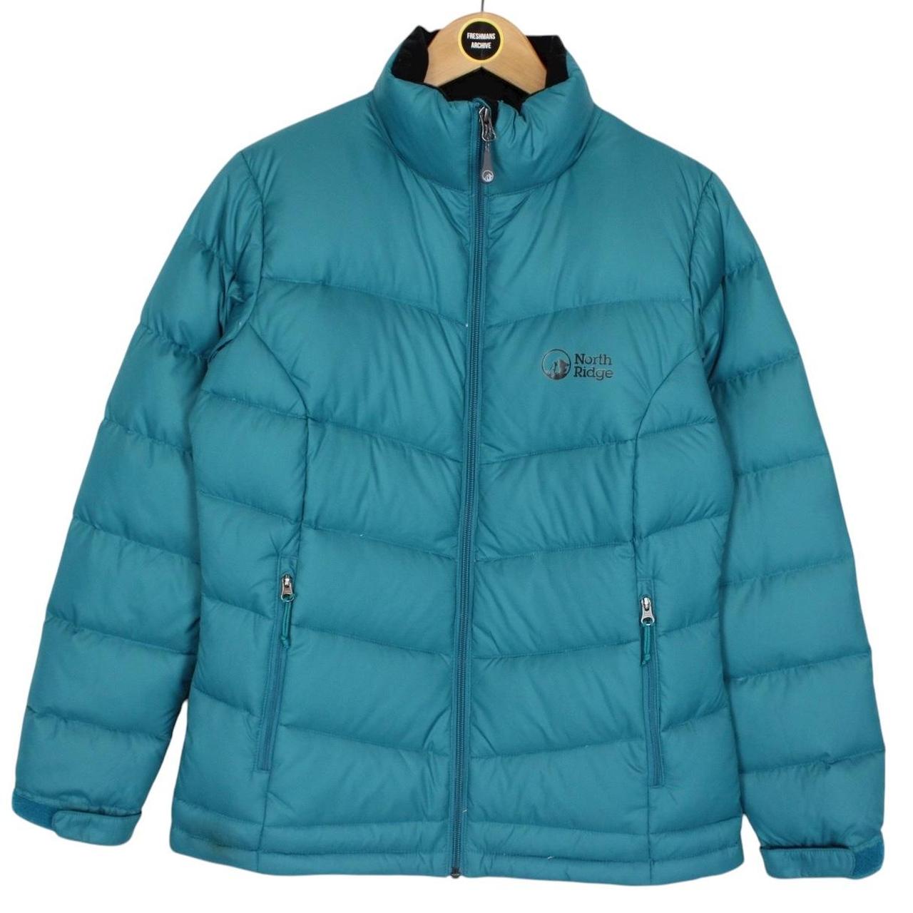 North Ridge Green Full Zip Nylon Down Jacket