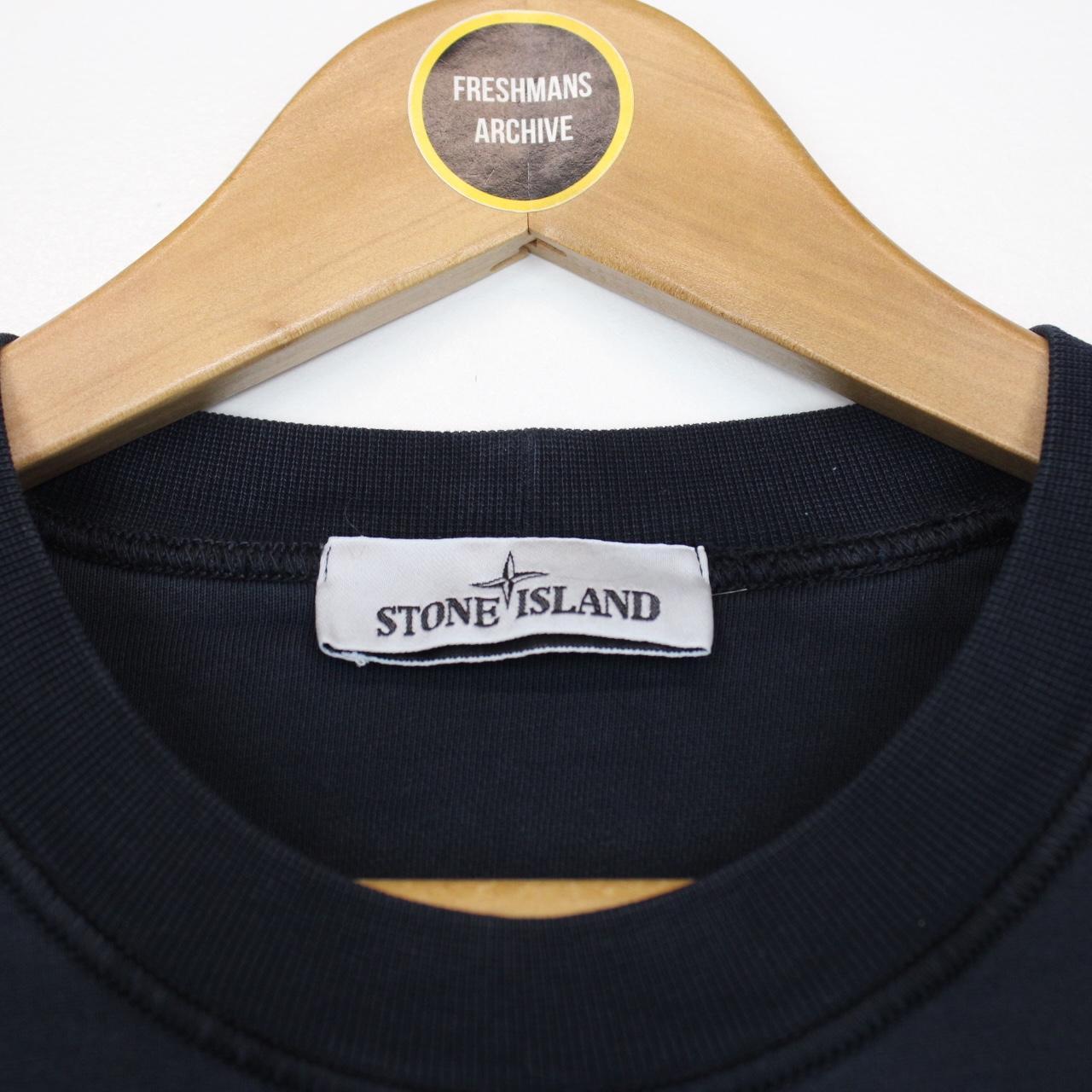 Stone Island SS 2022 Navy Blue Cotton Sweatshirt Jumper