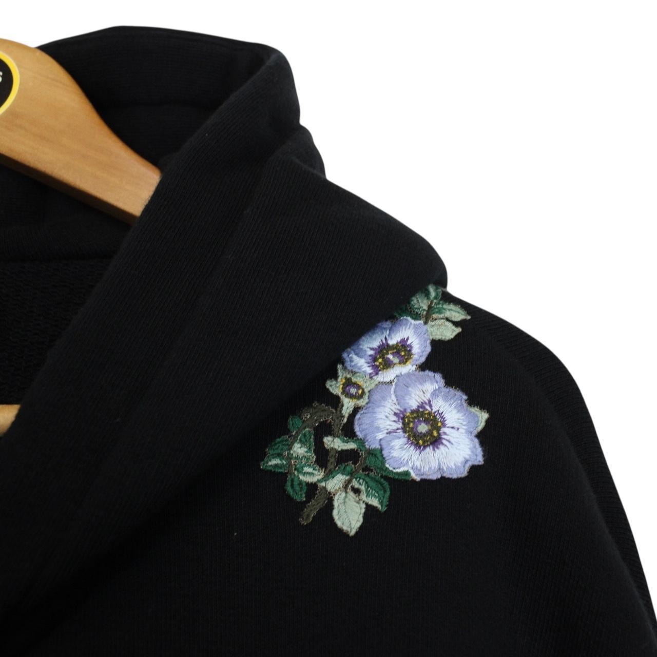 Gucci Black Loopback Dragon Embroidered Full Zip Hoodie Jumper