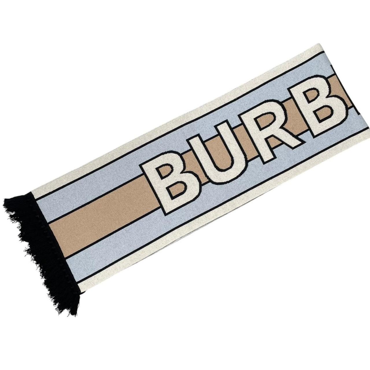 Burberry Multicoloured Football Logo Intarsia Cashmere Wool Scarf