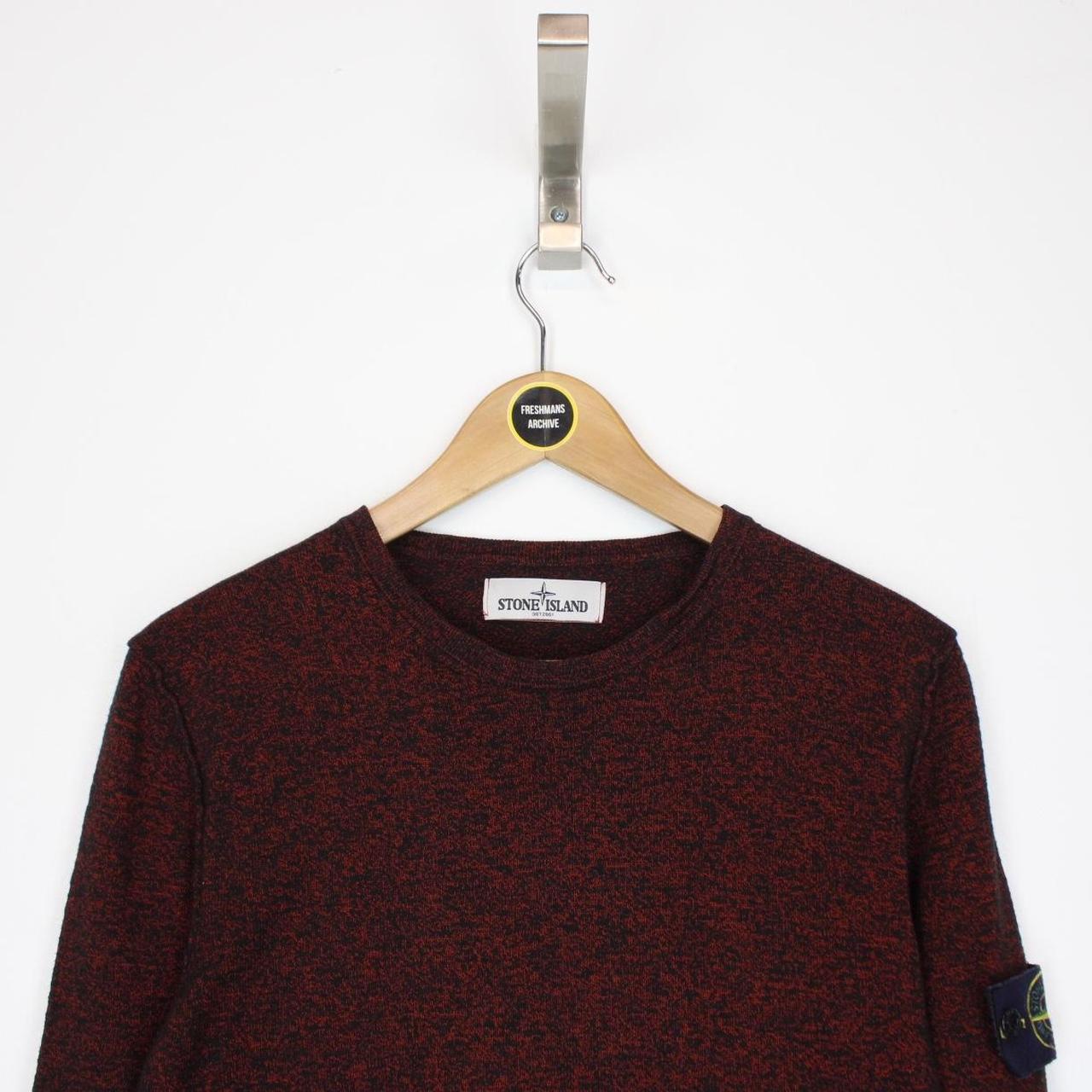 Stone Island SS 2012 Red and Black Cotton Knit Sweatshirt Jumper