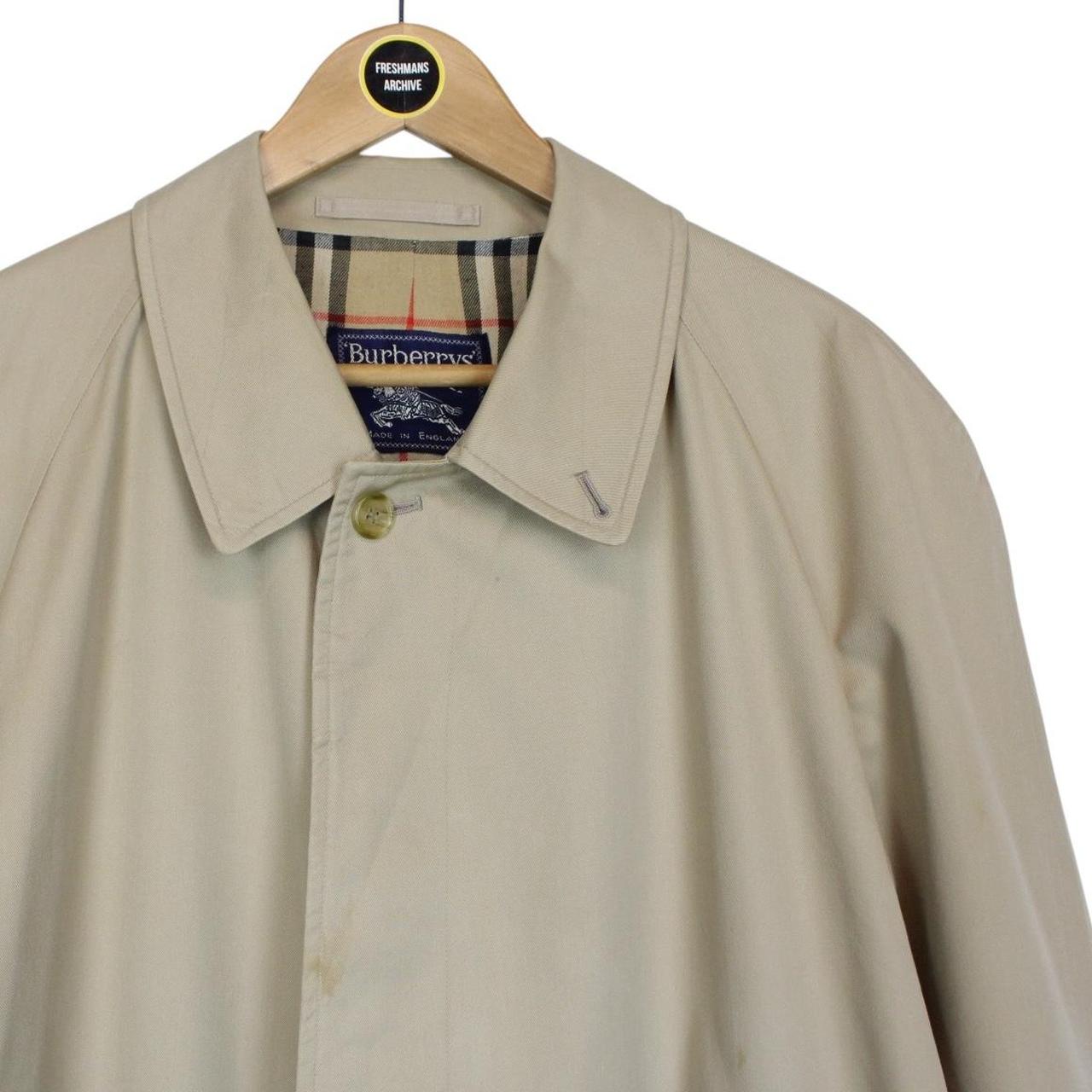 Vintage 90s Burberry Beige Single Breasted Trench Coat