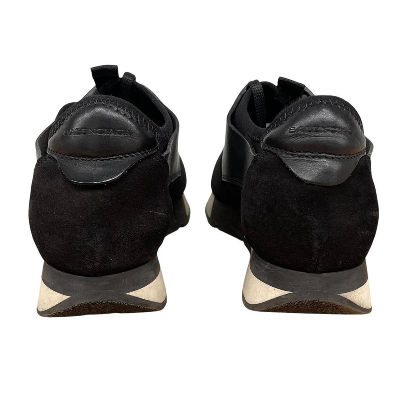 Balenciaga Race Runner Black and Cream Trainers