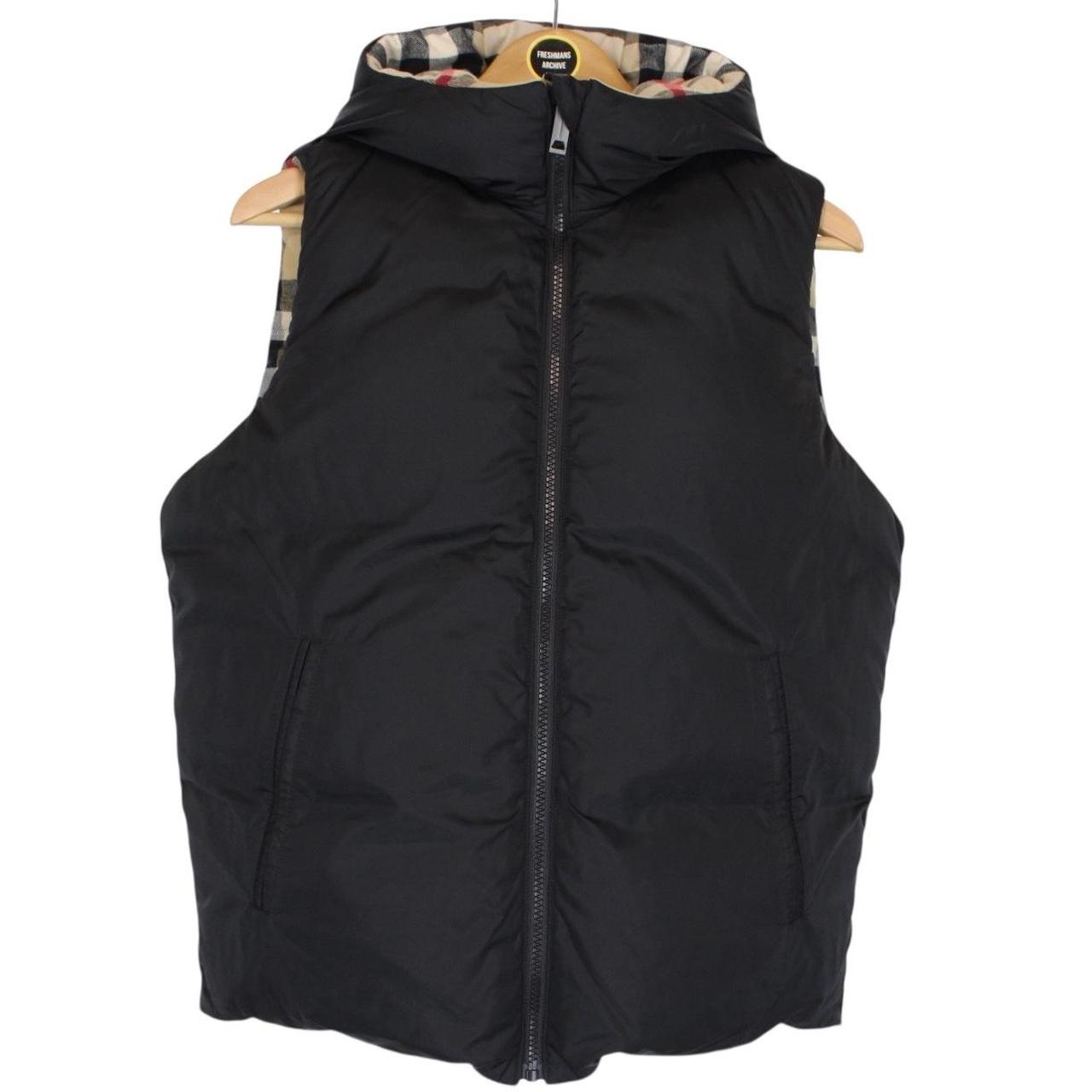 Burberry Beige and Black Nova Check Reversible Cotton Down Gilet / Bodywarmer