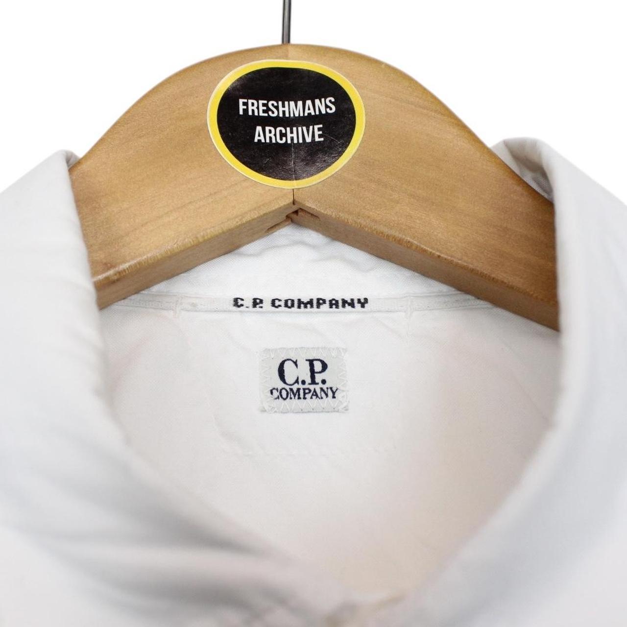 CP Company White Long Sleeve Cotton Shirt