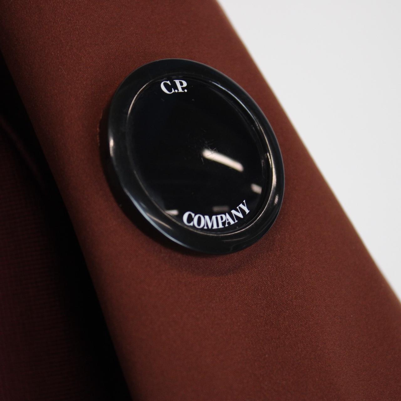 CP Company Pro-Tek Brown Full Zip Quilted Soft Shell Lens Jacket