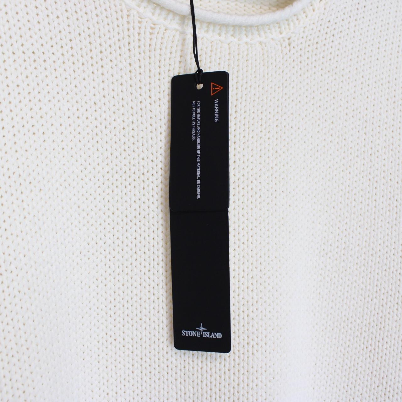 Stone Island SS 2023 Cream Heavyweight Cotton Knit Jumper