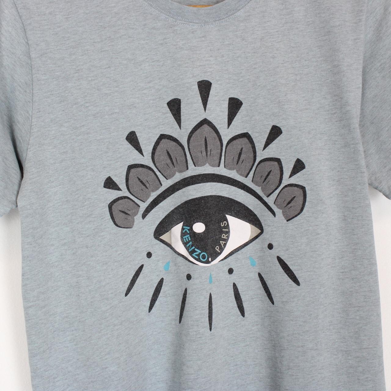 Kenzo Paris Blue Eye Print Short Sleeve T-Shirt