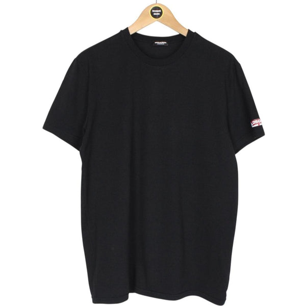 Dsquared2 Black Logo Print Short Sleeve Cotton T-Shirt