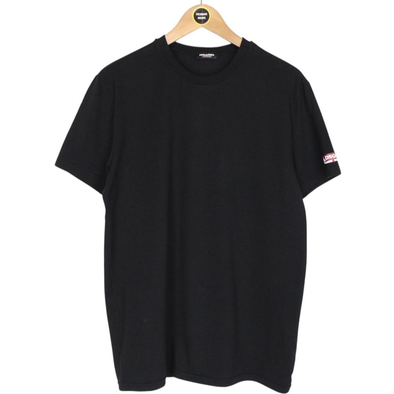 Dsquared2 Black Logo Print Short Sleeve Cotton T-Shirt