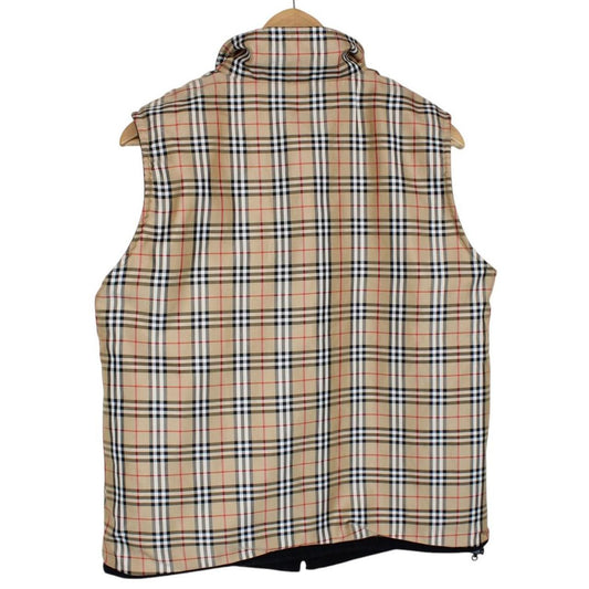 Burberry Golf Tan Brown and Black Reversible Vest Jacket