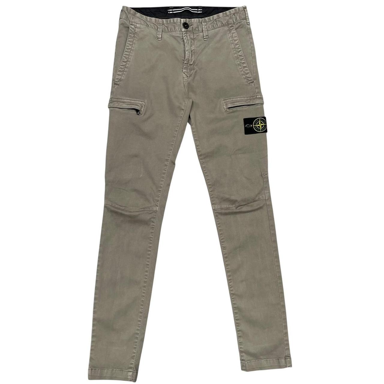 Stone Island AW 2019 Khaki Green Skinny Fit Cargo Trousers