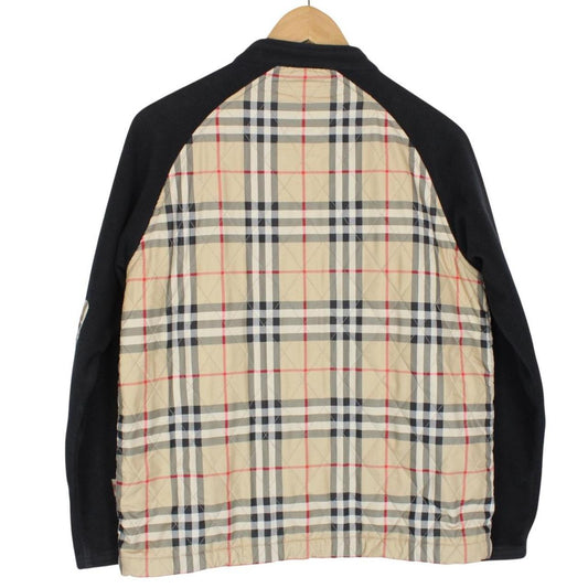 Burberry Golf Black and Beige Nova Check Full Zip Fleece Jumper