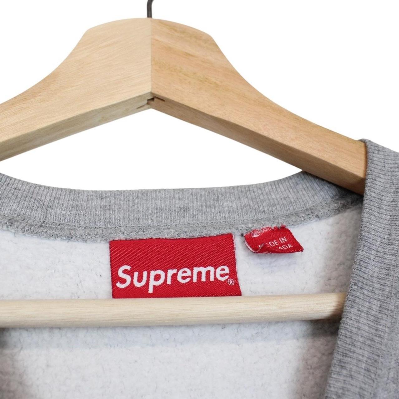 Supreme Grey and White S Logo Cotton Sweatshirt Jumper