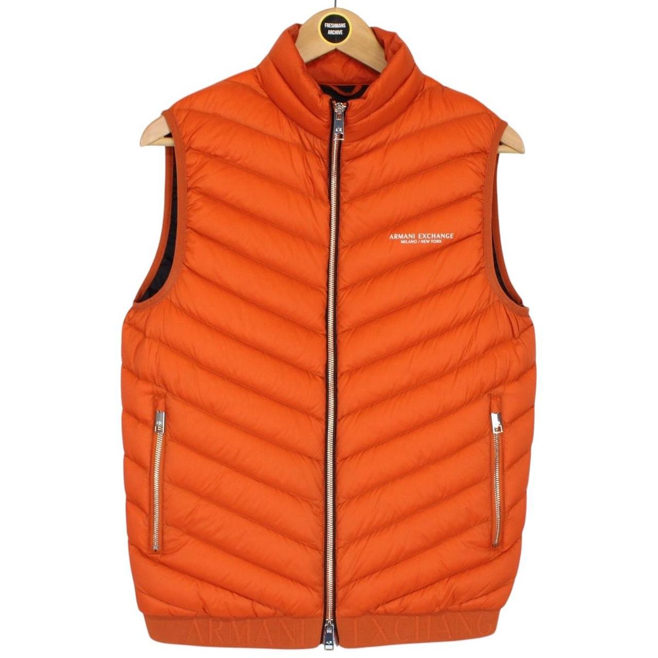 Armani Exchange Orange Nylon Down Gilet / Bodywarmer Jacket