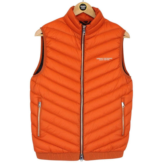 Armani Exchange Orange Nylon Down Gilet / Bodywarmer Jacket