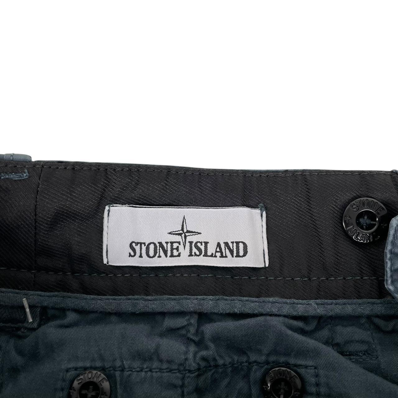 Stone Island SS 2022 Navy Blue Slim Fit Cargo Trousers