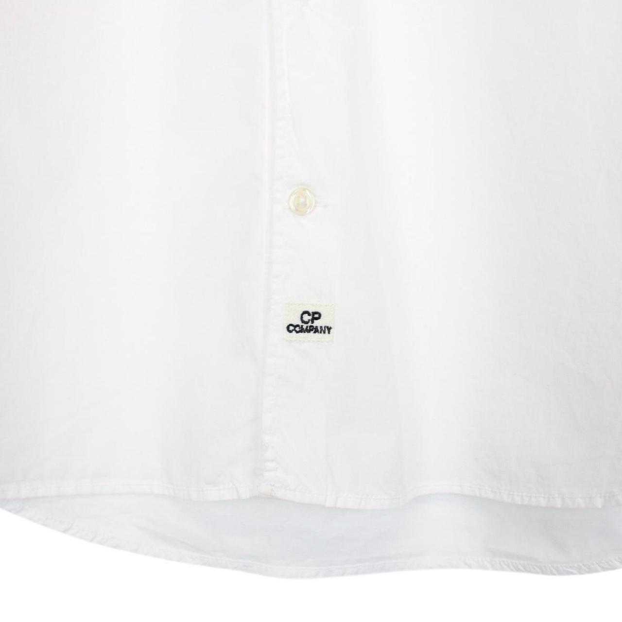 CP Company White Long Sleeve Cotton Shirt
