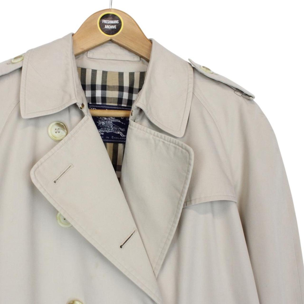 Vintage 90s Burberry Beige Double Breasted Trench Coat