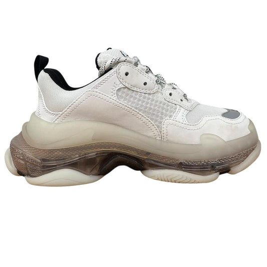 Balenciaga Triple S White Clear Sole Mesh Trainers