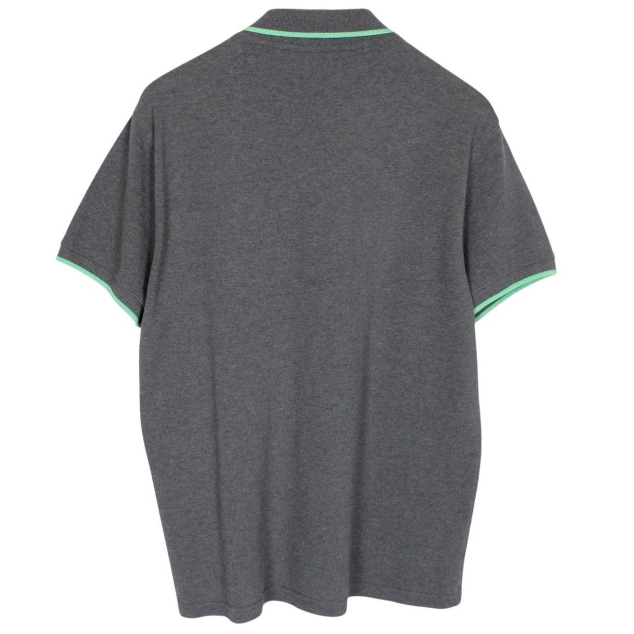 Kenzo Paris Dark Grey Tiger Short Sleeve Cotton Polo Shirt