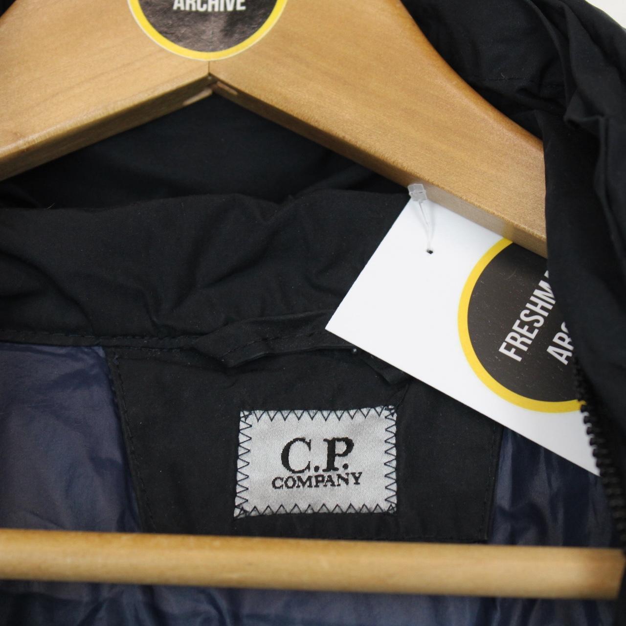 CP Company Navy Blue D D Shell Full Zip Goggle Down Puffer Jacket